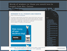 Tablet Screenshot of mrsbconner.wordpress.com
