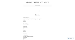 Desktop Screenshot of alonewithmymind.wordpress.com