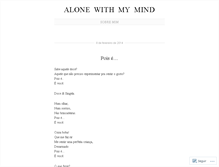 Tablet Screenshot of alonewithmymind.wordpress.com