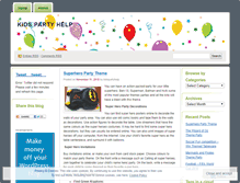 Tablet Screenshot of kidspartyhelp.wordpress.com