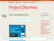 Tablet Screenshot of projectdiarrhea.wordpress.com