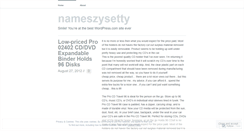 Desktop Screenshot of nameszysetty.wordpress.com