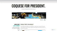 Desktop Screenshot of coqueseforpresident.wordpress.com