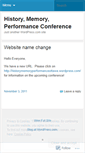 Mobile Screenshot of historymemoryperfomanceottawa.wordpress.com