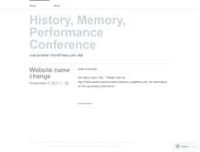 Tablet Screenshot of historymemoryperfomanceottawa.wordpress.com