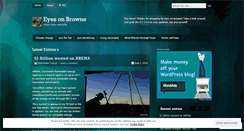 Desktop Screenshot of eyesonbrowne.wordpress.com