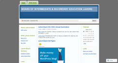 Desktop Screenshot of biselahore.wordpress.com