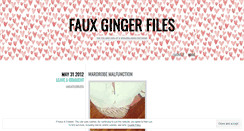 Desktop Screenshot of fauxginger.wordpress.com