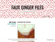 Tablet Screenshot of fauxginger.wordpress.com