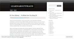 Desktop Screenshot of learnaboutfraud.wordpress.com