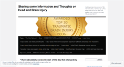 Desktop Screenshot of headbraininjury.wordpress.com