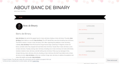 Desktop Screenshot of misc.aboutbancdebinary.wordpress.com