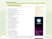 Tablet Screenshot of nickcavelyrics.wordpress.com