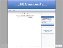 Tablet Screenshot of jeffcrowe.wordpress.com