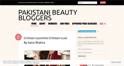 Desktop Screenshot of pakistanibeautybloggers.wordpress.com