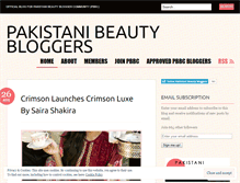 Tablet Screenshot of pakistanibeautybloggers.wordpress.com