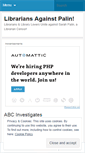 Mobile Screenshot of librariansagainstpalin.wordpress.com