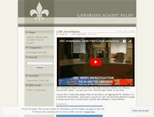 Tablet Screenshot of librariansagainstpalin.wordpress.com