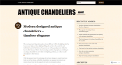 Desktop Screenshot of antiquechandeliering.wordpress.com