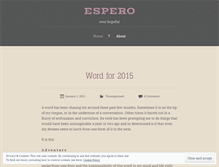 Tablet Screenshot of espero.wordpress.com