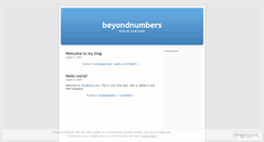 Desktop Screenshot of directionbeyondnumbers.wordpress.com