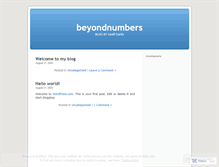 Tablet Screenshot of directionbeyondnumbers.wordpress.com