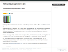 Tablet Screenshot of hangzhougraphicdesign.wordpress.com