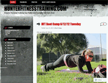 Tablet Screenshot of hunterfitnesstraining.wordpress.com