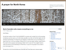 Tablet Screenshot of prayerfornorthkorea.wordpress.com