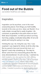 Mobile Screenshot of foodandthebubble.wordpress.com