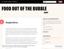 Tablet Screenshot of foodandthebubble.wordpress.com