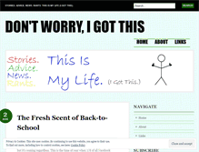 Tablet Screenshot of dontworryigotthis.wordpress.com