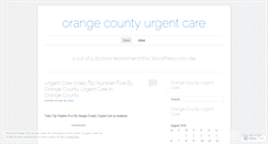 Desktop Screenshot of orangecountyurgentcare.wordpress.com