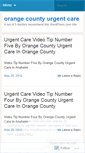 Mobile Screenshot of orangecountyurgentcare.wordpress.com