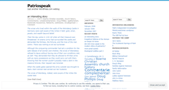 Desktop Screenshot of patriospeak.wordpress.com