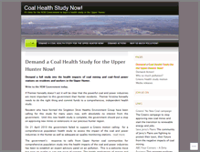 Tablet Screenshot of coalhealthstudynow.wordpress.com