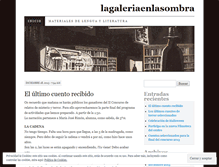 Tablet Screenshot of lagaleriaenlasombra.wordpress.com