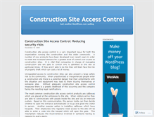 Tablet Screenshot of constructionsiteaccesscontrol.wordpress.com