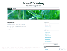 Tablet Screenshot of isham101.wordpress.com