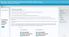 Desktop Screenshot of bantahbabi.wordpress.com