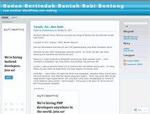 Tablet Screenshot of bantahbabi.wordpress.com