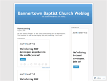 Tablet Screenshot of bannertownbaptist.wordpress.com