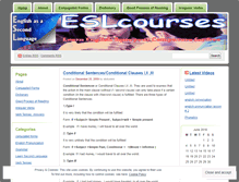 Tablet Screenshot of eslcourses.wordpress.com