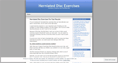 Desktop Screenshot of herniateddiscexercises.wordpress.com