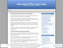 Tablet Screenshot of herniateddiscexercises.wordpress.com