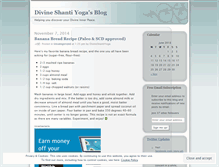 Tablet Screenshot of divineshantiyoga.wordpress.com