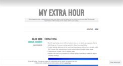 Desktop Screenshot of myextrahour.wordpress.com