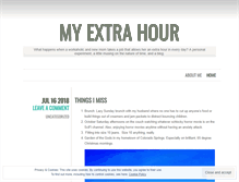 Tablet Screenshot of myextrahour.wordpress.com