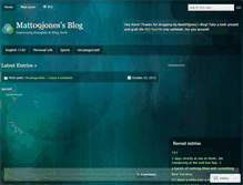 Tablet Screenshot of matt09jones.wordpress.com