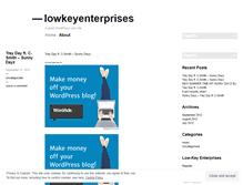 Tablet Screenshot of lowkeyenterprises.wordpress.com